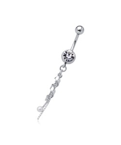 Stone Set with Chain Belly Piercing SPLP-02